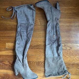 Light brown  soft suede thigh high boots, size 7